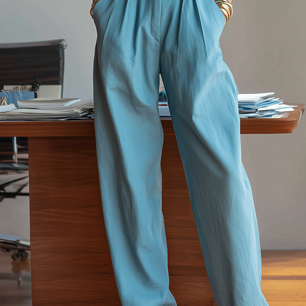 Office Chic Minimalist Stand-up Collar Sleeveless Jumpsuit