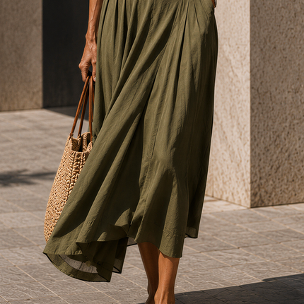 Minimalist And Relaxed Vacation Tank Top And Maxi Skirt Set