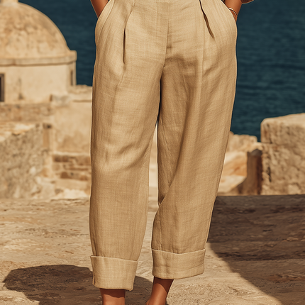 Elegant Luxurious Resort-style Boat Neck Top And Harem Pants Set
